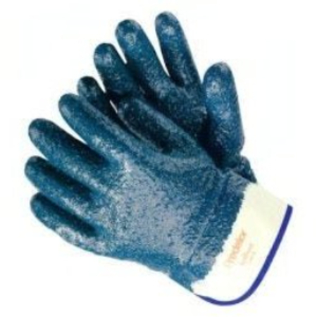 MCR SAFETY Predator 9761R Rough Finish Nitrile Coated Gloves, 12PK 9761RL